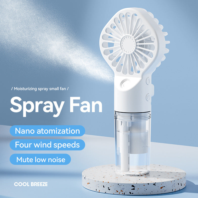 Mini Handventilator met waterspray en USB oplader